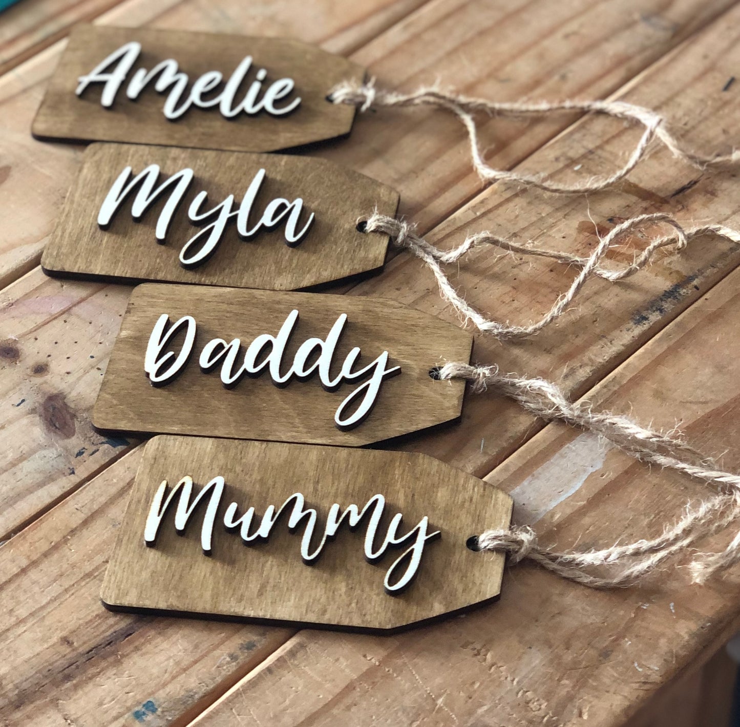 Personalised Christmas Stocking Name Tags