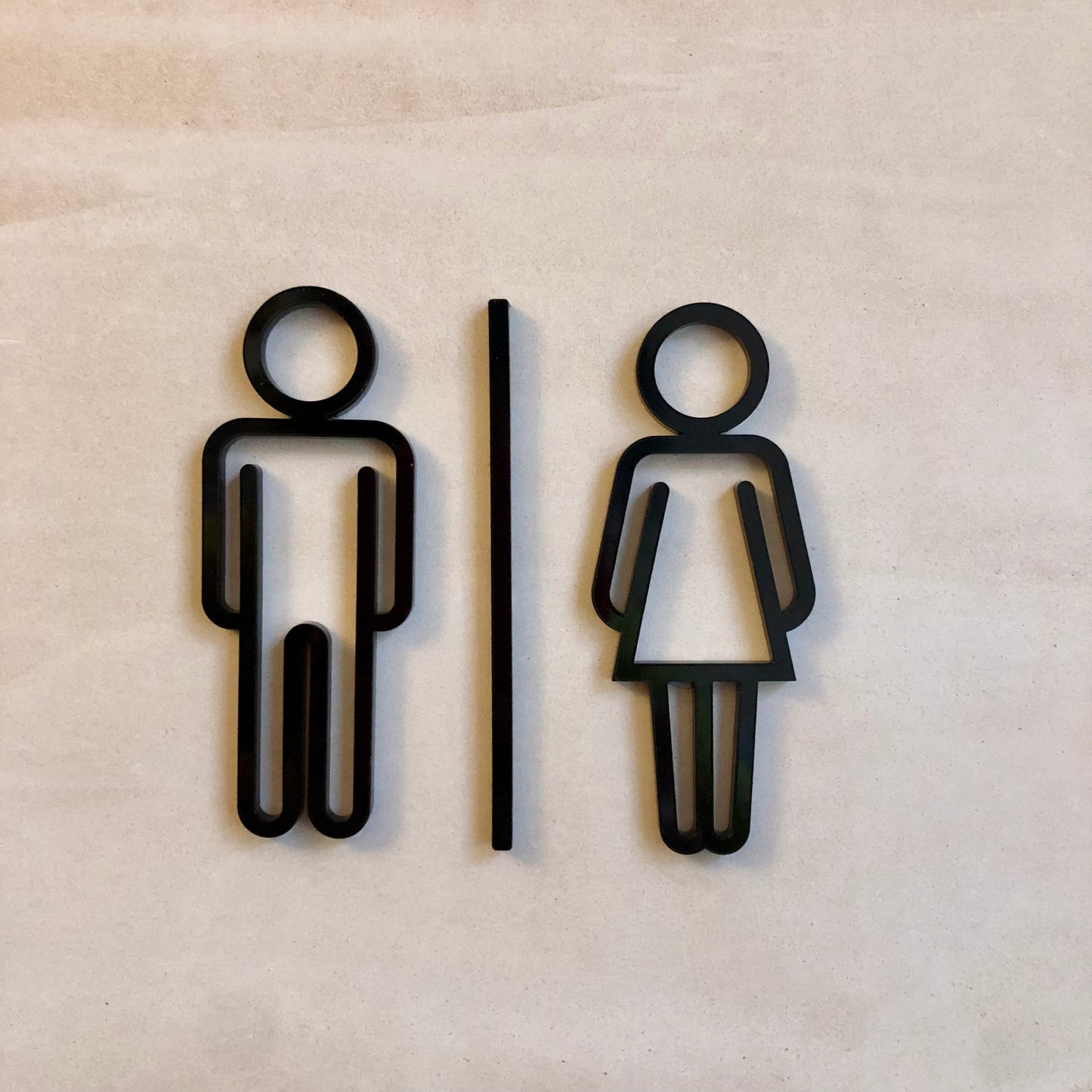 Man Woman Toilet Door Sign